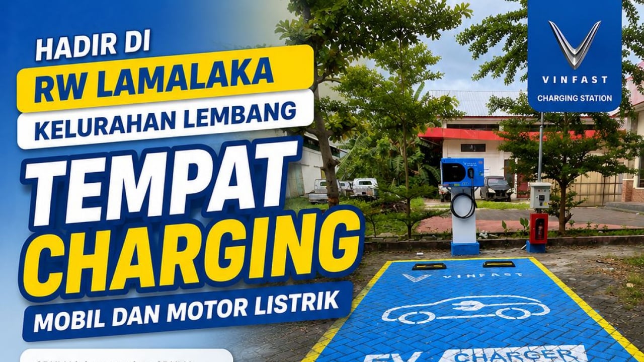 RW Lamalaka Kelurahan Lembang Kini Punya Tempat Charging Mobil dan Motor Listrik, Siap Sambut Masa Depan Hijau!