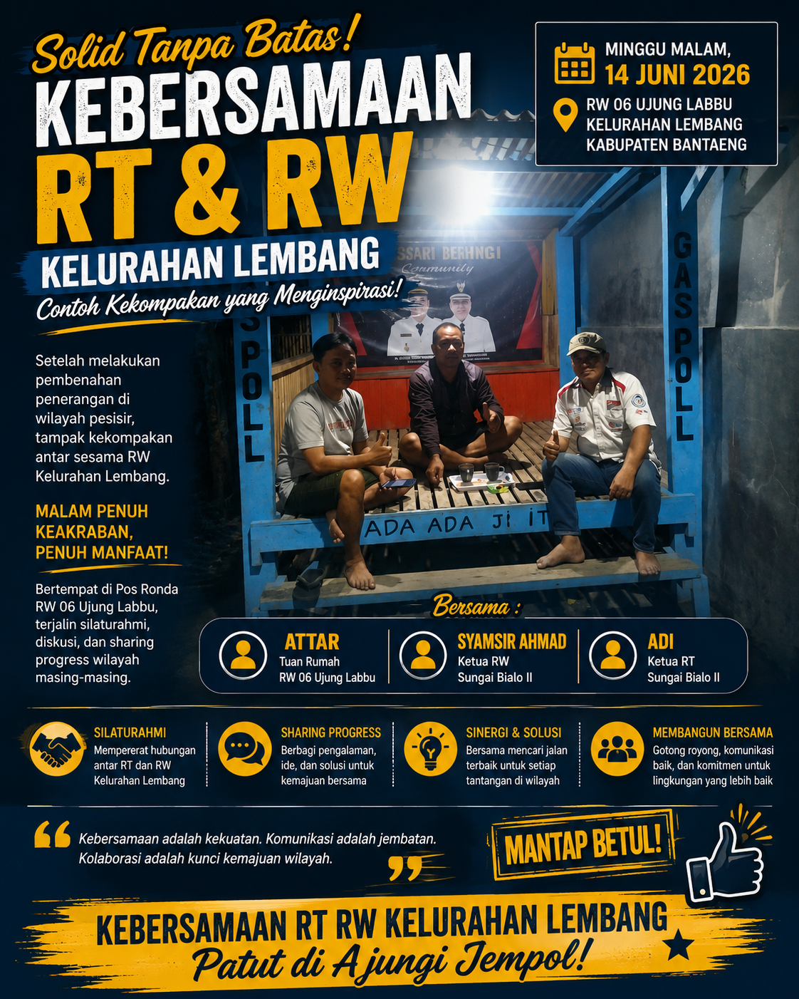Solid Tanpa Batas! Kebersamaan RT dan RW Kelurahan Lembang Jadi Contoh Kekompakan yang Menginspirasi